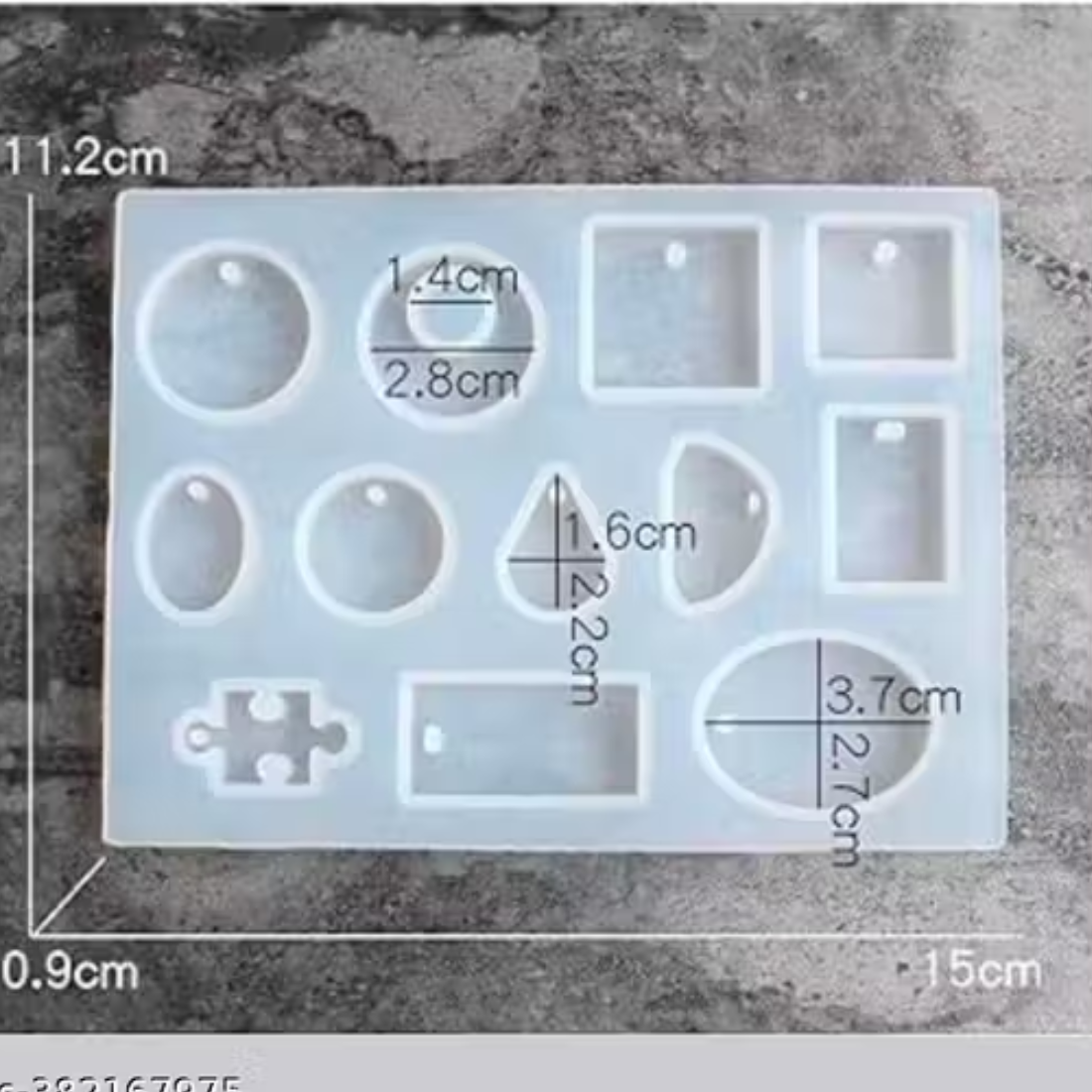 Resin Art Mould 12 Cavity for Pendant Jewellery