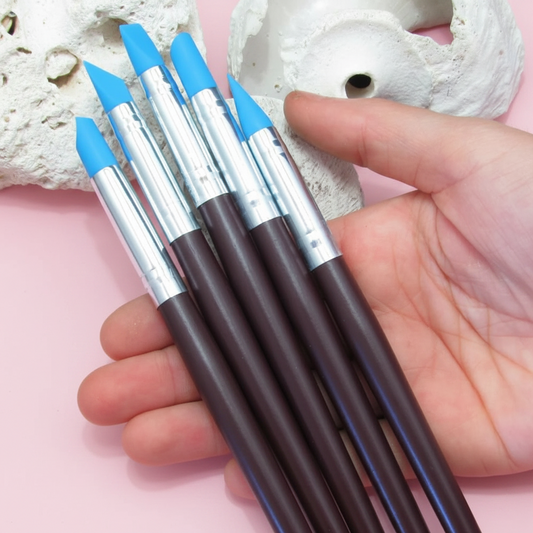 5 Pcs Clay Shaper Tool 7mm Tips Brown