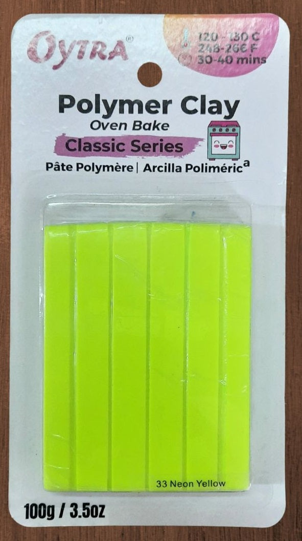 Polymer Clay Oven Bake Classic Series Neon Yellow 33