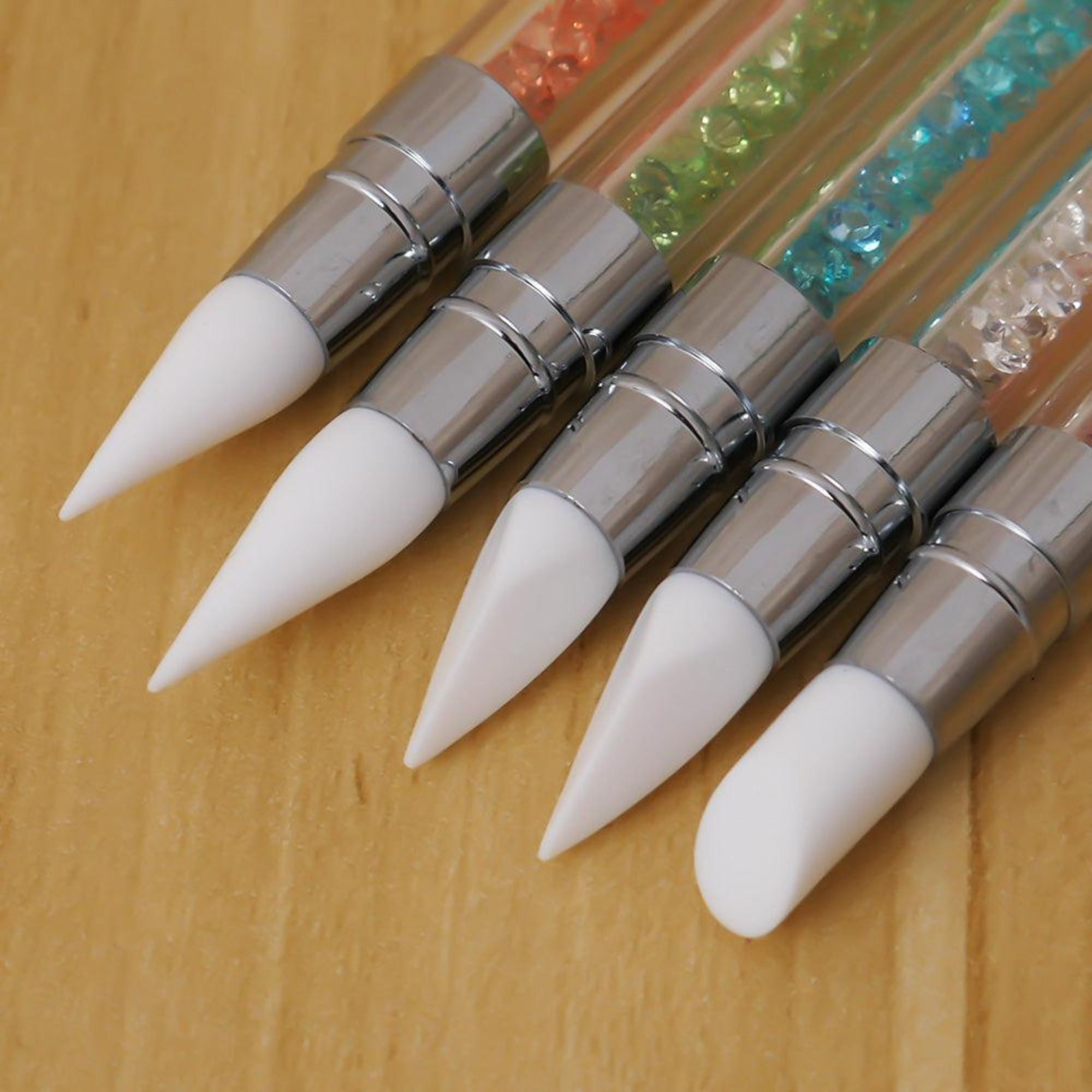 5 Pcs Clay Shaper Tool 7mm Tips with Crystals and 2 Way