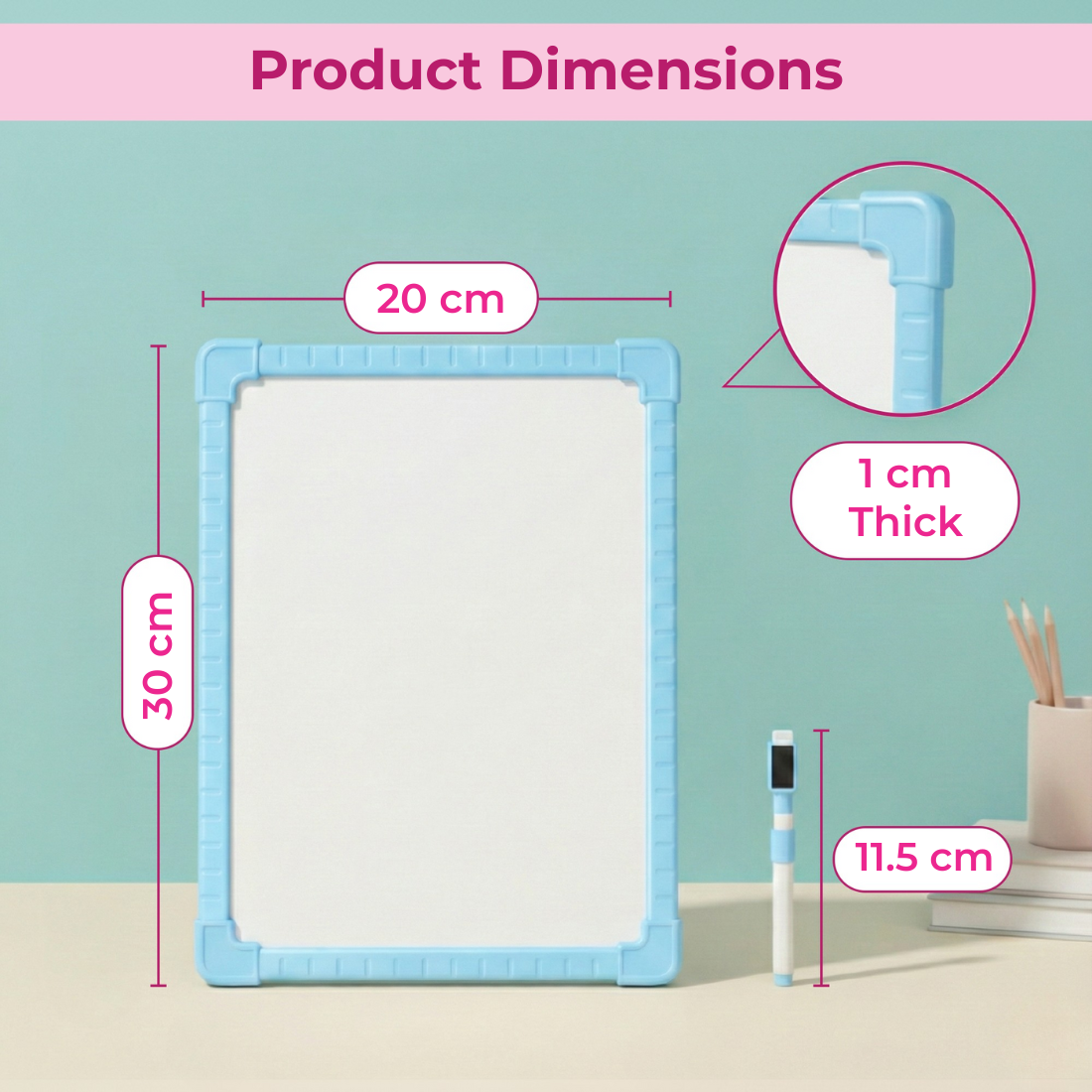 Magnetic Whiteboard Set with Alphabet Letters & Numbers