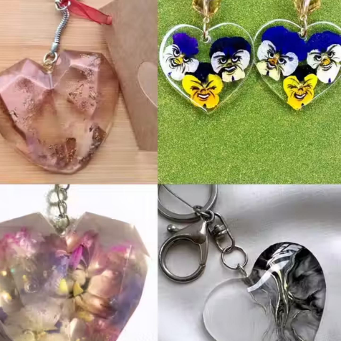 5 Inch Diamond Heart Resin Mould