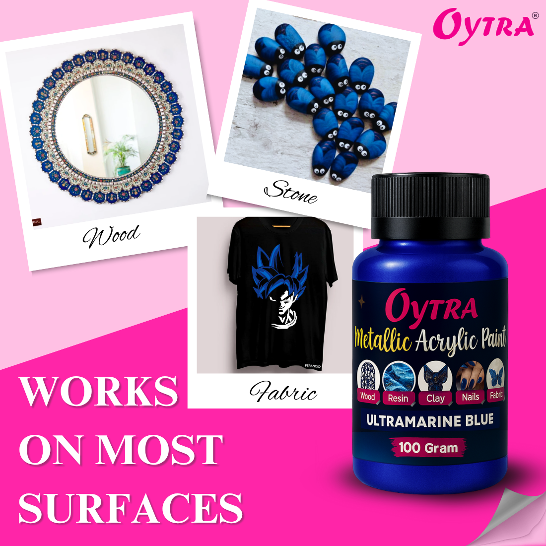 Acrylic Metallic Color Bottles 100ml