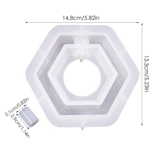 Hexagon Plant Resin Art Mould Tube