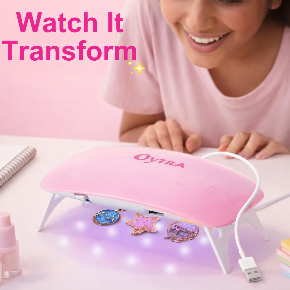 Mini USB UV Lamp for Resin / Nail Art (6W  45-60S)