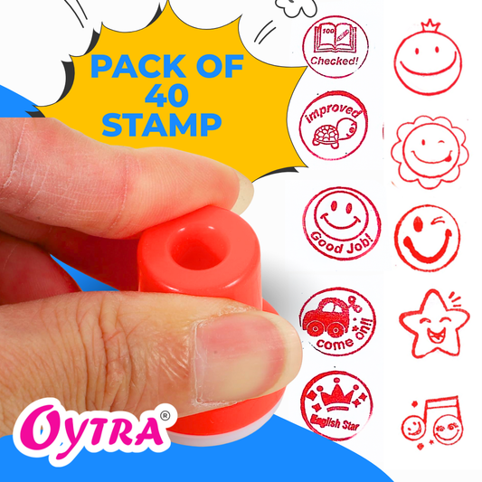 Motivation Rubber Stamps Set of 40 Pieces