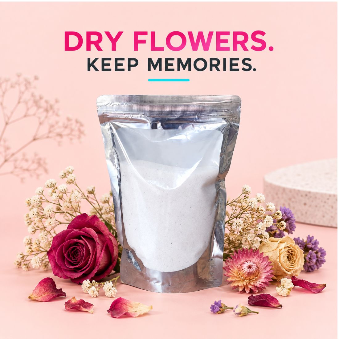 White Powder Silica Gel for Drying Flowers