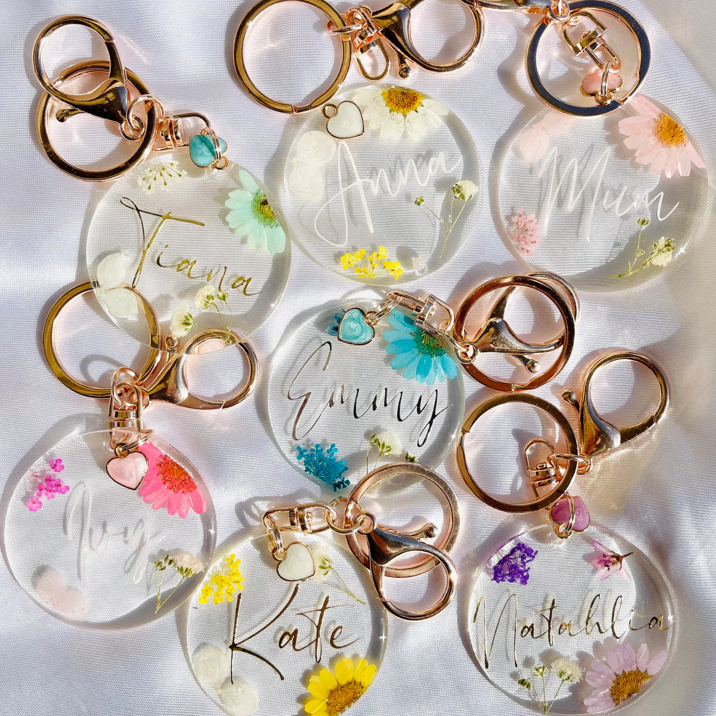 4pcs Keychain Round Resin Mould