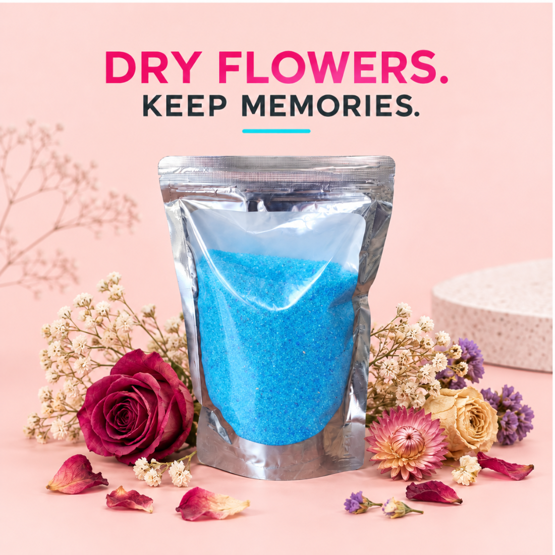 Blue Powder Silica Gel for Drying Flowers