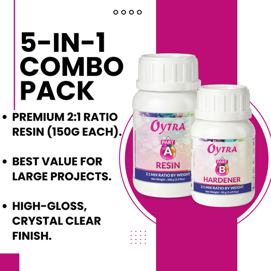 5 x 150 Grams Art Resin Kit