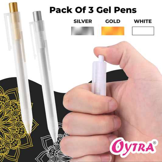 Gel Ink Fine Tip Pen Set of 3 Colors