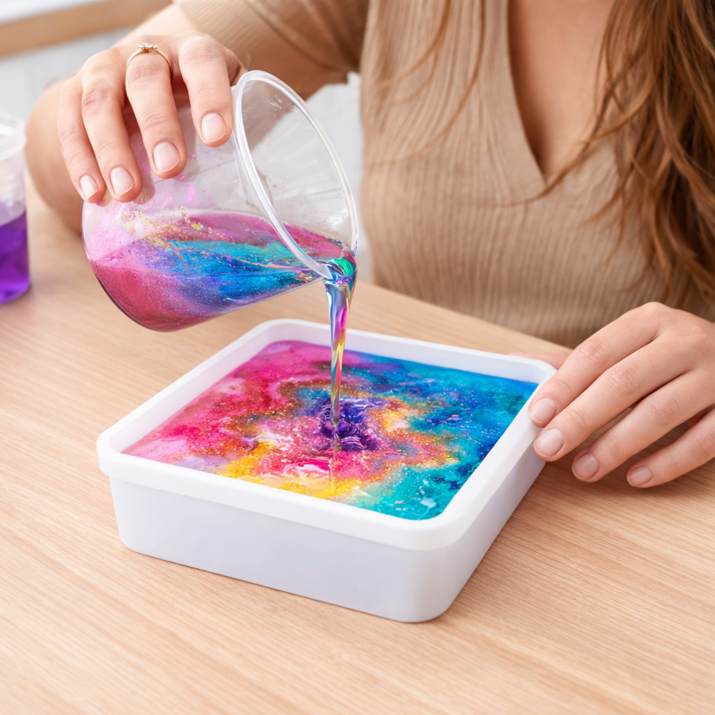 Square Gift Box Silicone Resin Art Mould