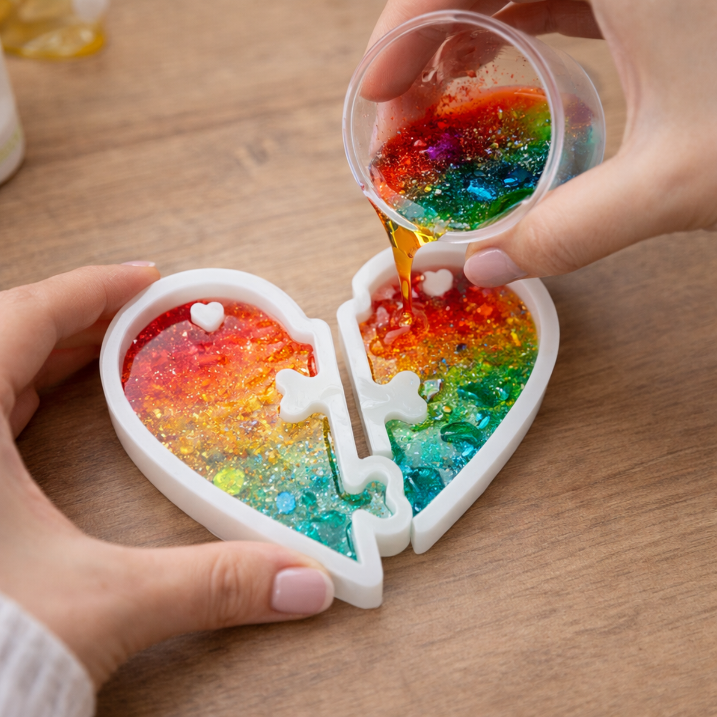 Broken Heart Shape Resin Mould