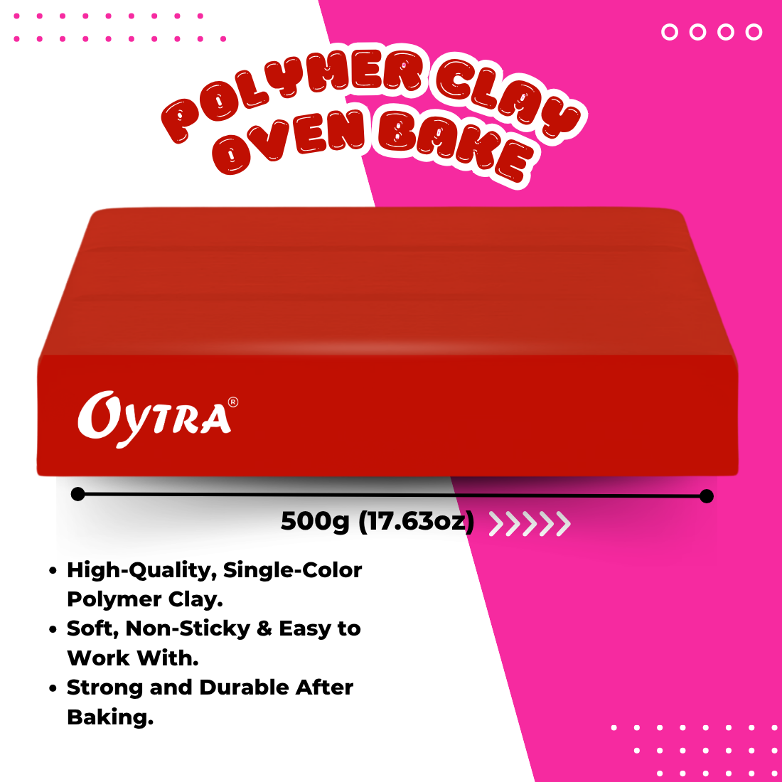 500g Polymer Clay SIGNATURE Series (03 Scarlet Red)