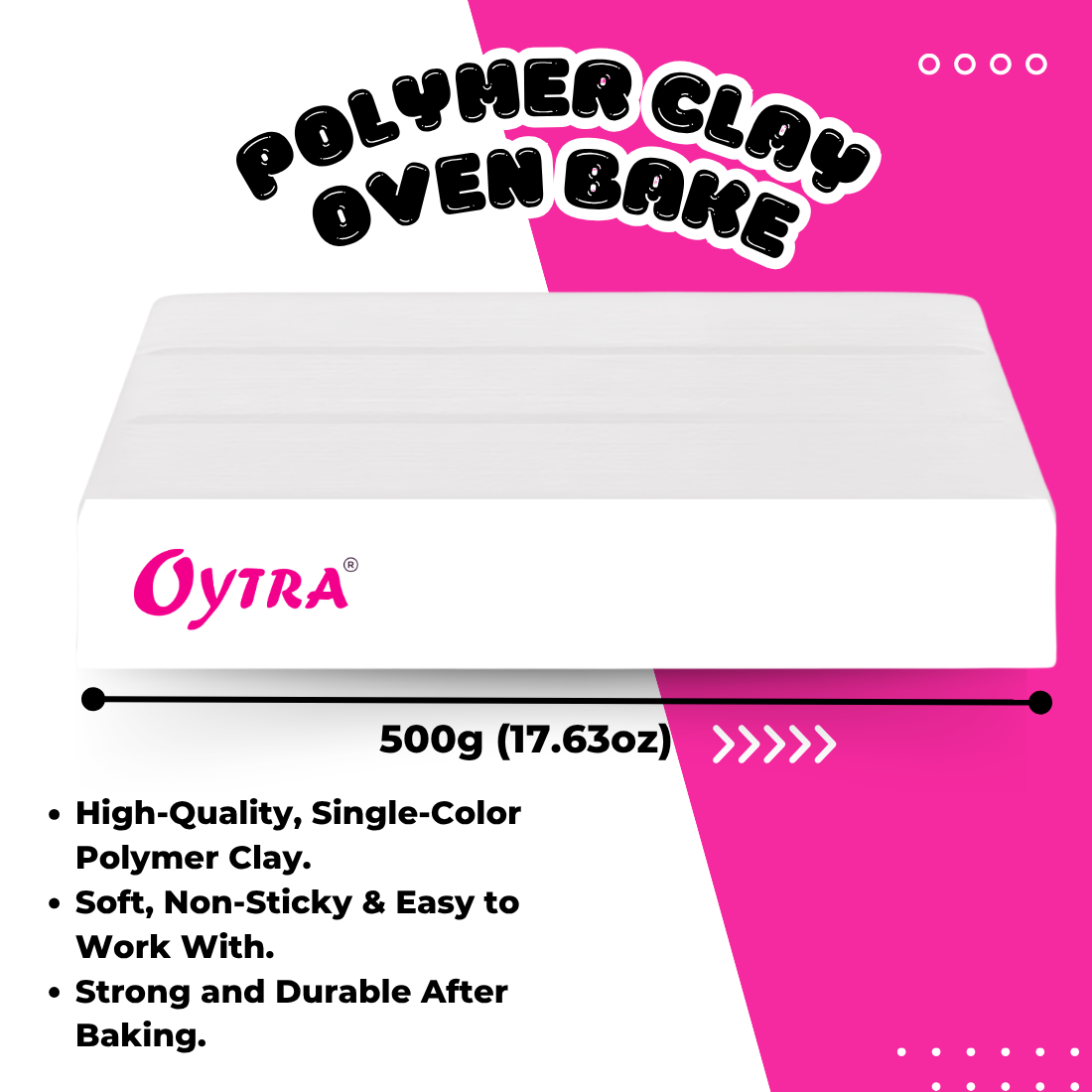 500g Polymer Clay SIGNATURE Series (24 Pure White)