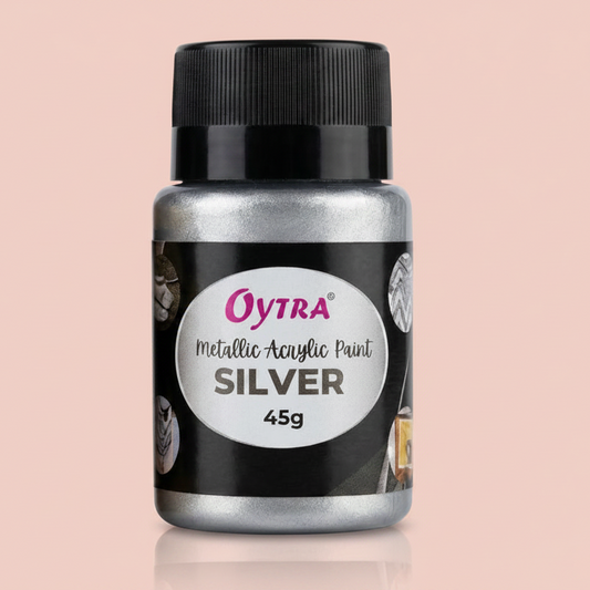 45 Grams Metallic Acrylic Paint (Silver)