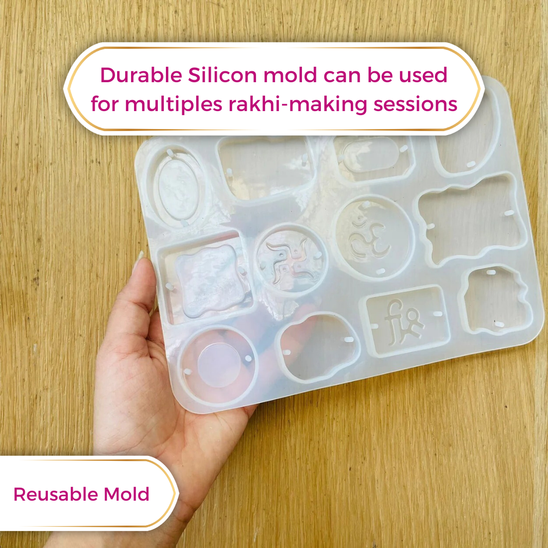 Oytra Rakhi Resin Mould - Silicone Moulds for Resin Art Kit - DIY Resi