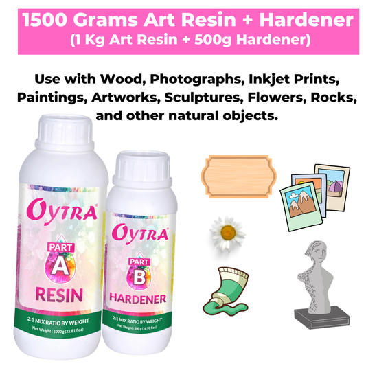 4 x 1.5Kg 2:1 Art Resin Liquid with Hardener