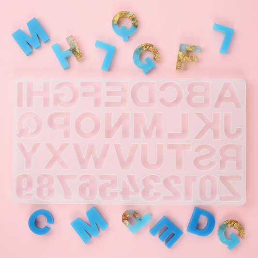 Resin Mould Alphabet and Number Keychain