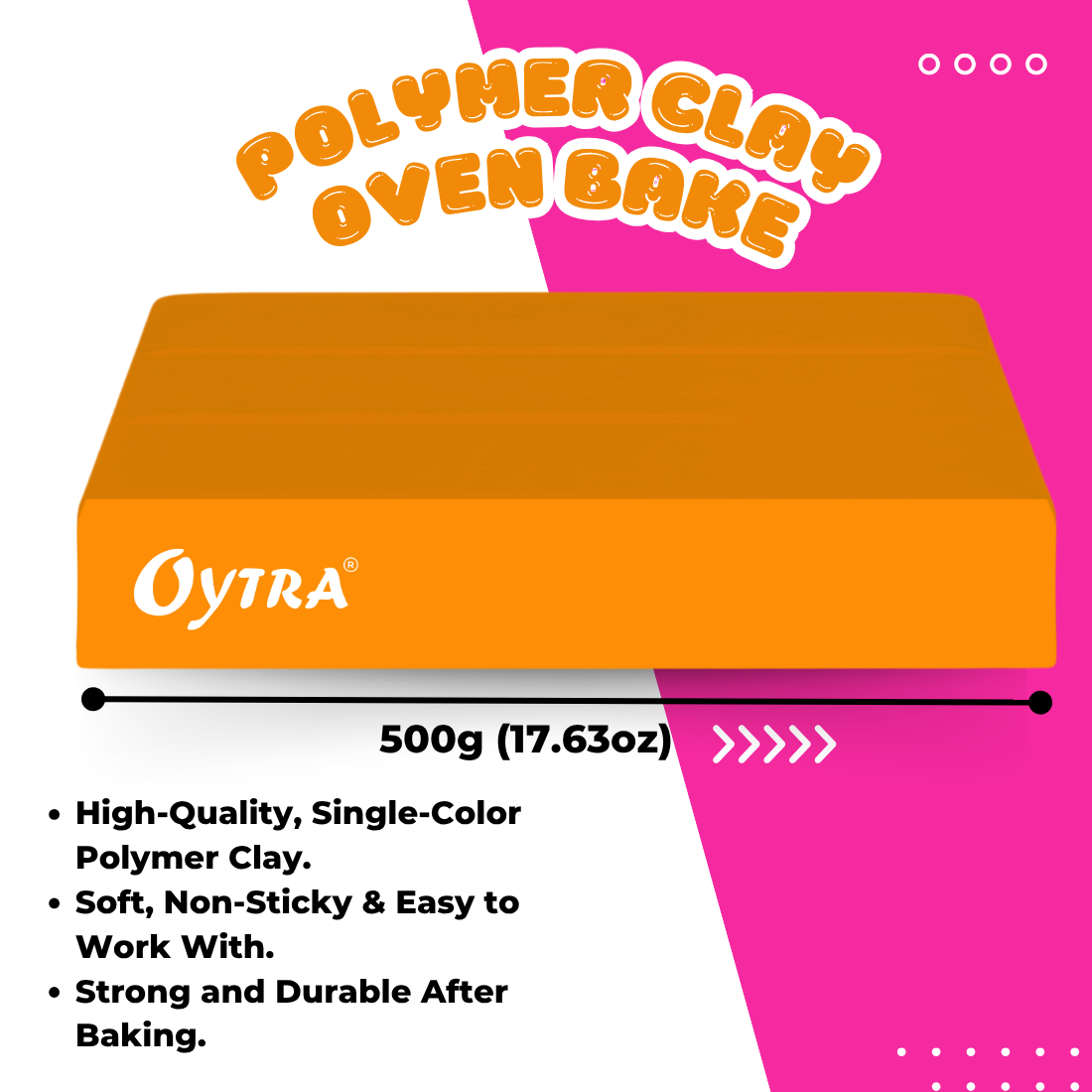 500g Polymer Clay SIGNATURE Series (45 Tiger Orange)
