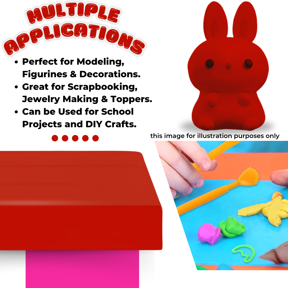 500g Polymer Clay SIGNATURE Series (03 Scarlet Red)