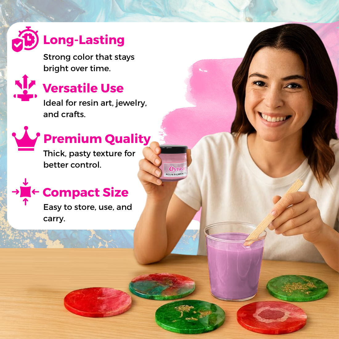 Resin Art Pigment Set of 4 - 20g Each