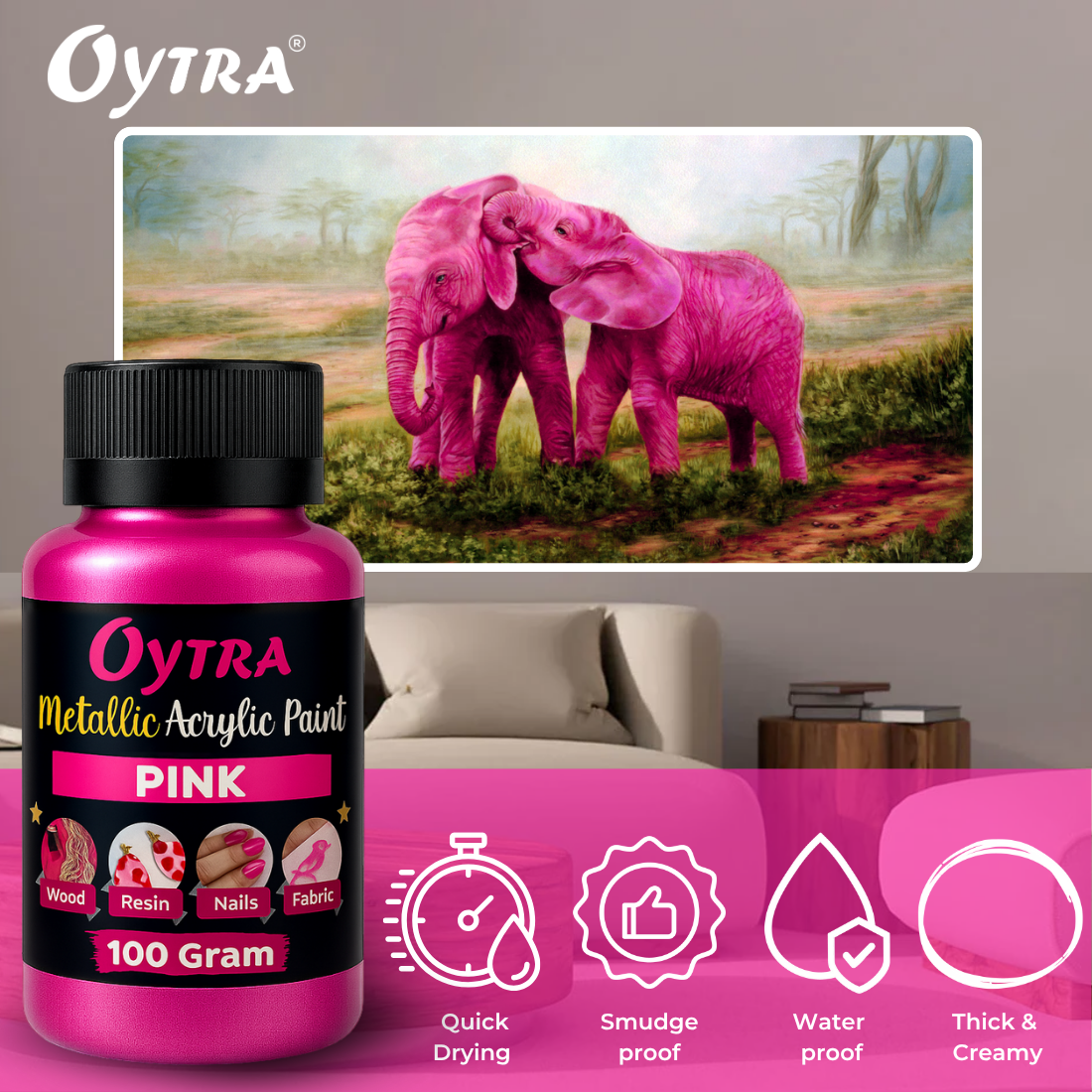 Acrylic Metallic Color Bottles 100ml
