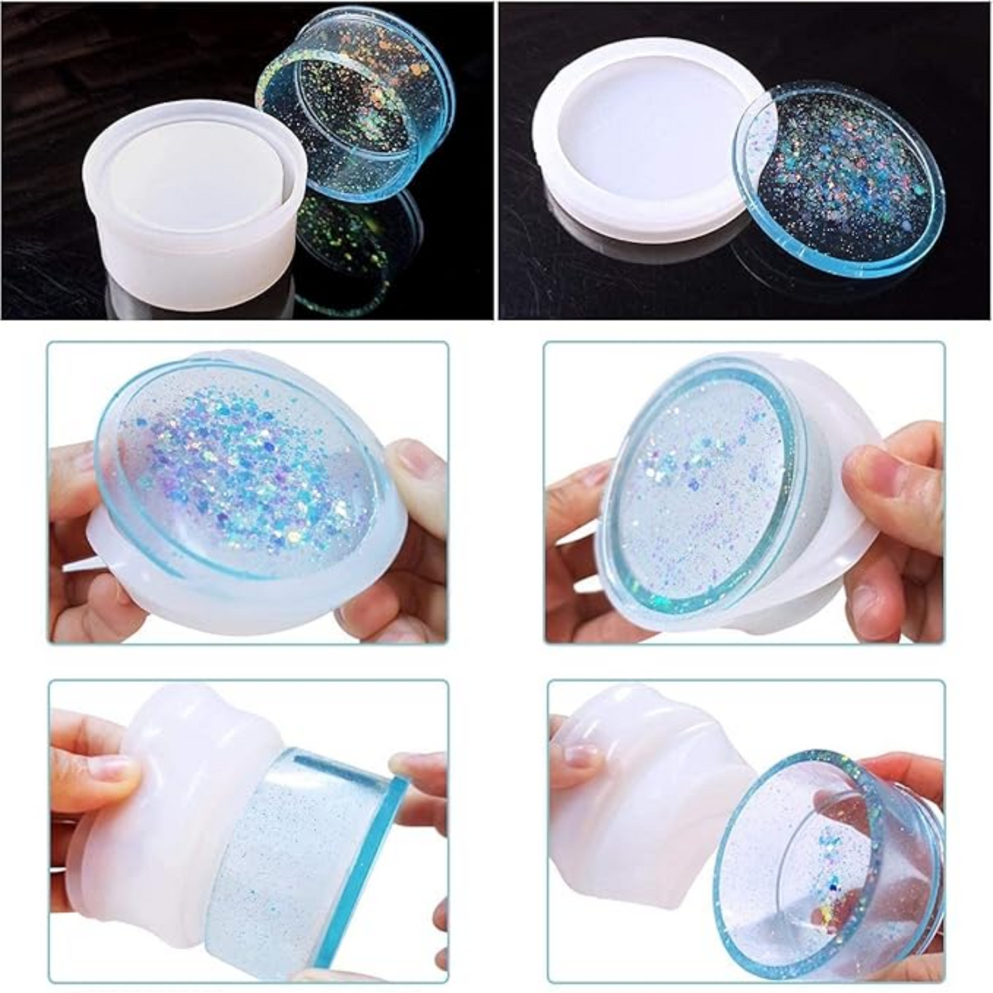 Round Gift Box Resin Art Mould