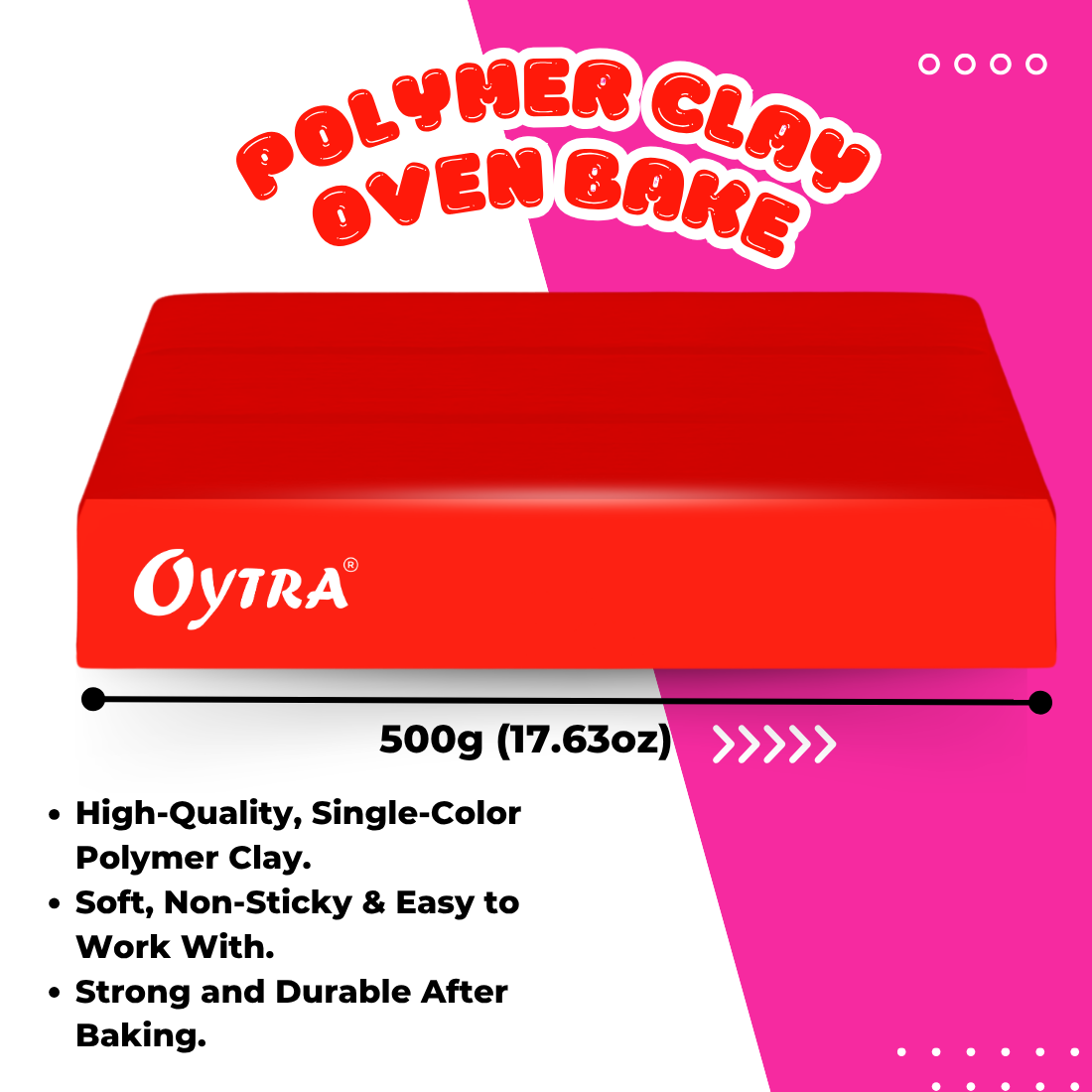 500g Polymer Clay SIGNATURE Series (27 Red)