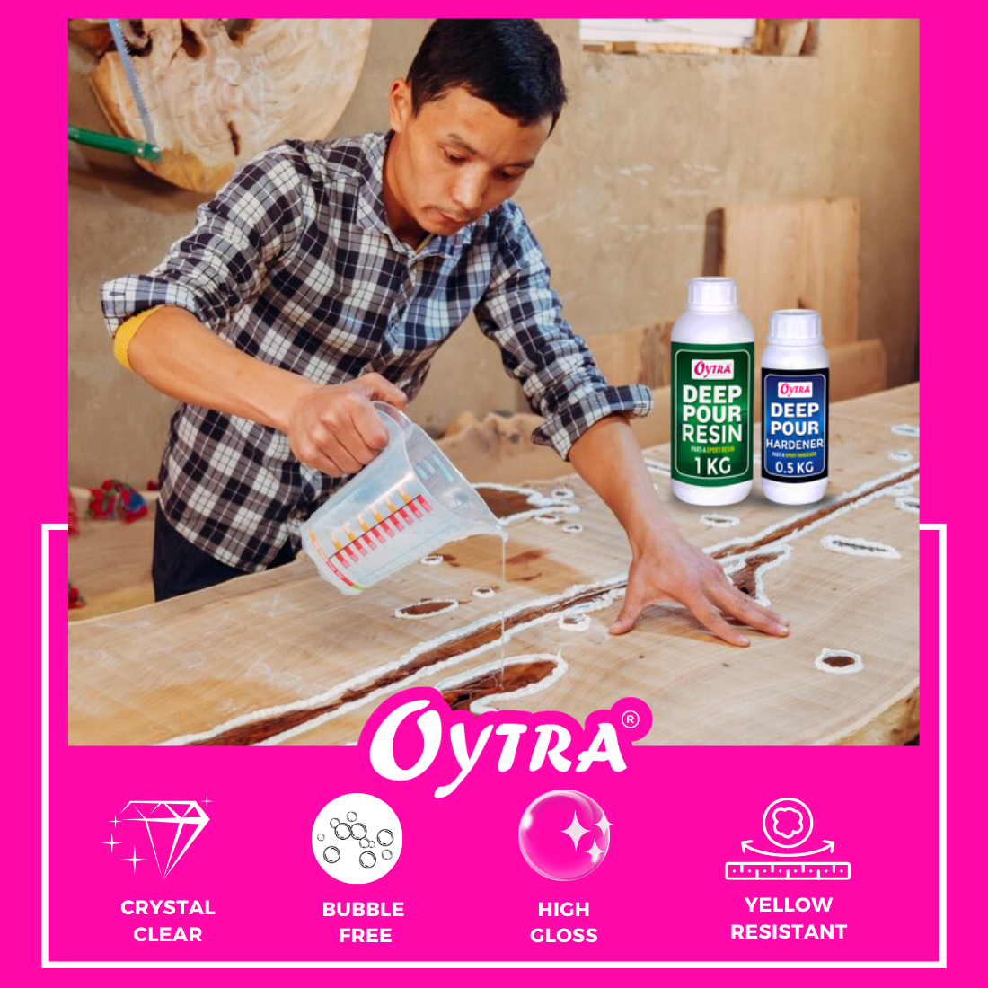 1.5 KG Tabletop 2:1 Deep Casting Resin