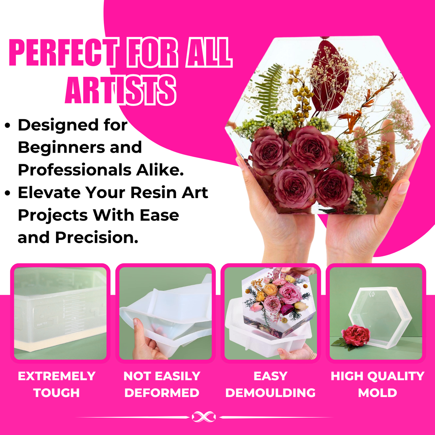 Hexagon Shape 8 Inch Wedding Resin Art Mould