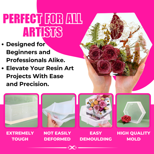 Hexagon Shape 8 Inch Wedding Resin Art Mould
