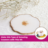 Oytra Resin Art Kit for Inch Agate Coaster Making DIY Set Combo Mould, Flake and Pigment Included