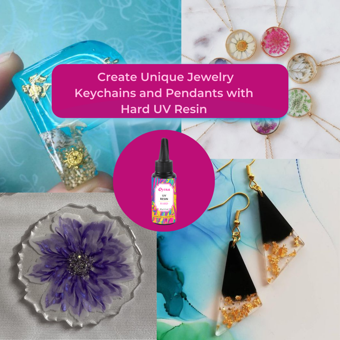 Oytra 60g UV Resin Hard and UV Lamp Combo
