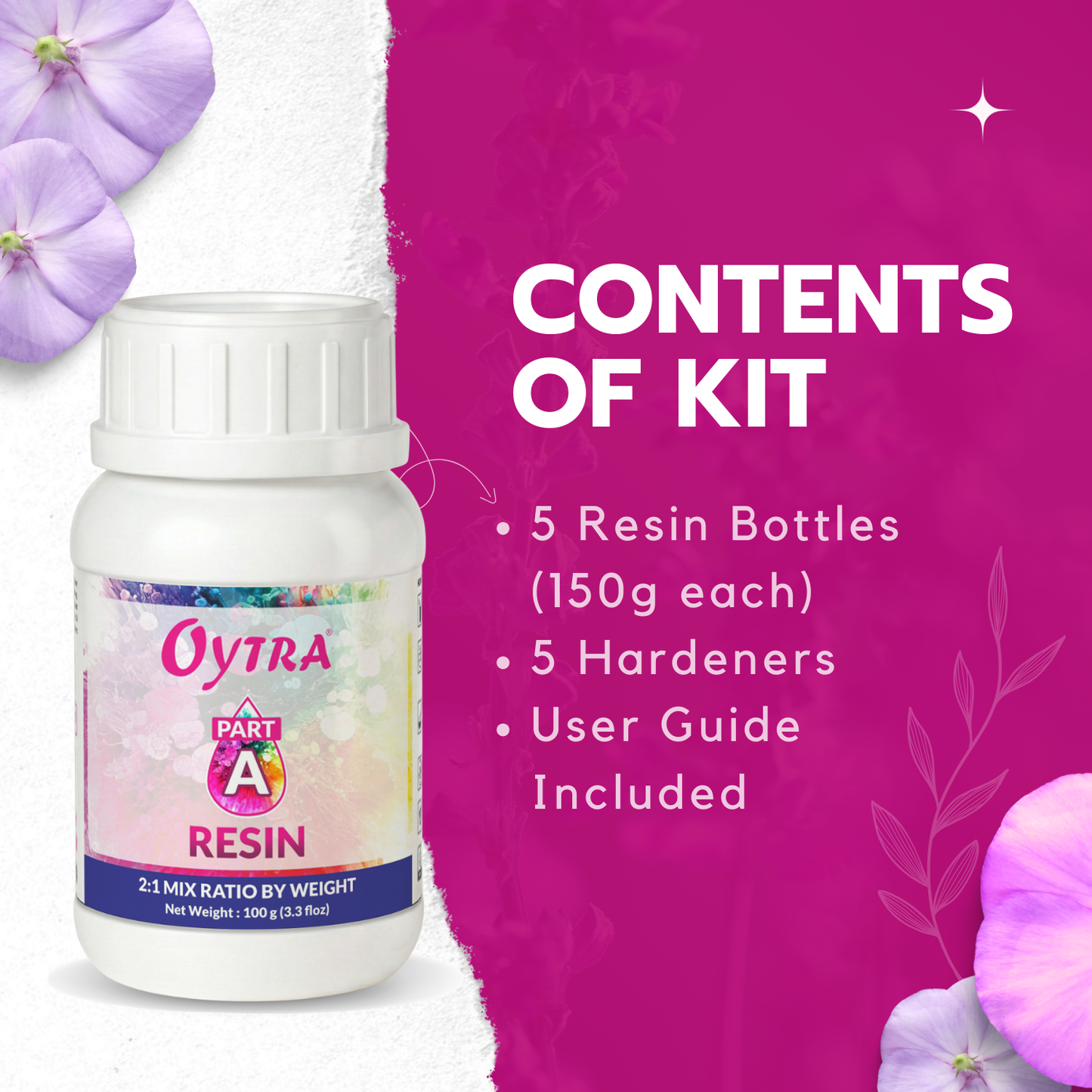 5 x 150 Grams Art Resin Kit