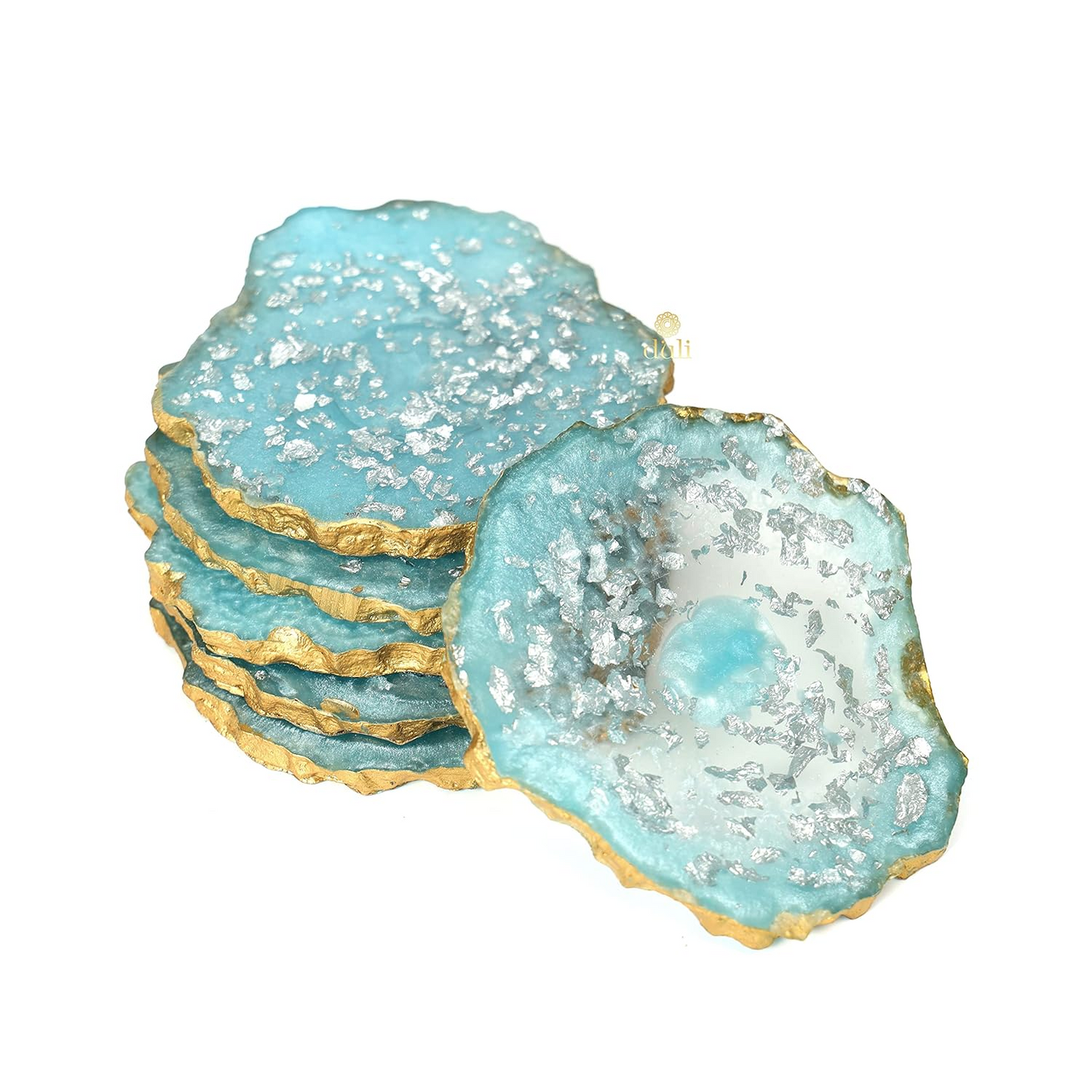 Resin Agate Oval Coaster Silicone Mould 5 Inch