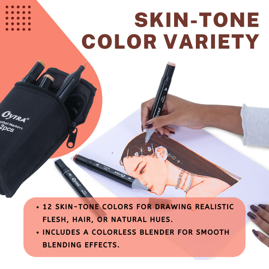 Alcohol Paint Markers - 12 Color Set