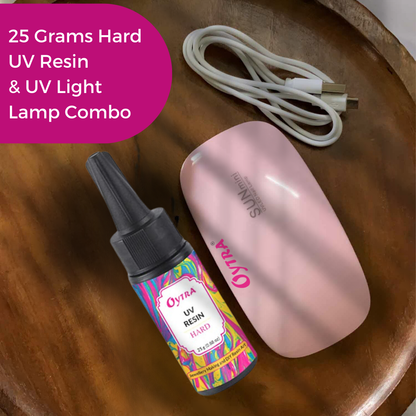 25 Grams UV Resin Hard and UV Lamp Combo - image 3