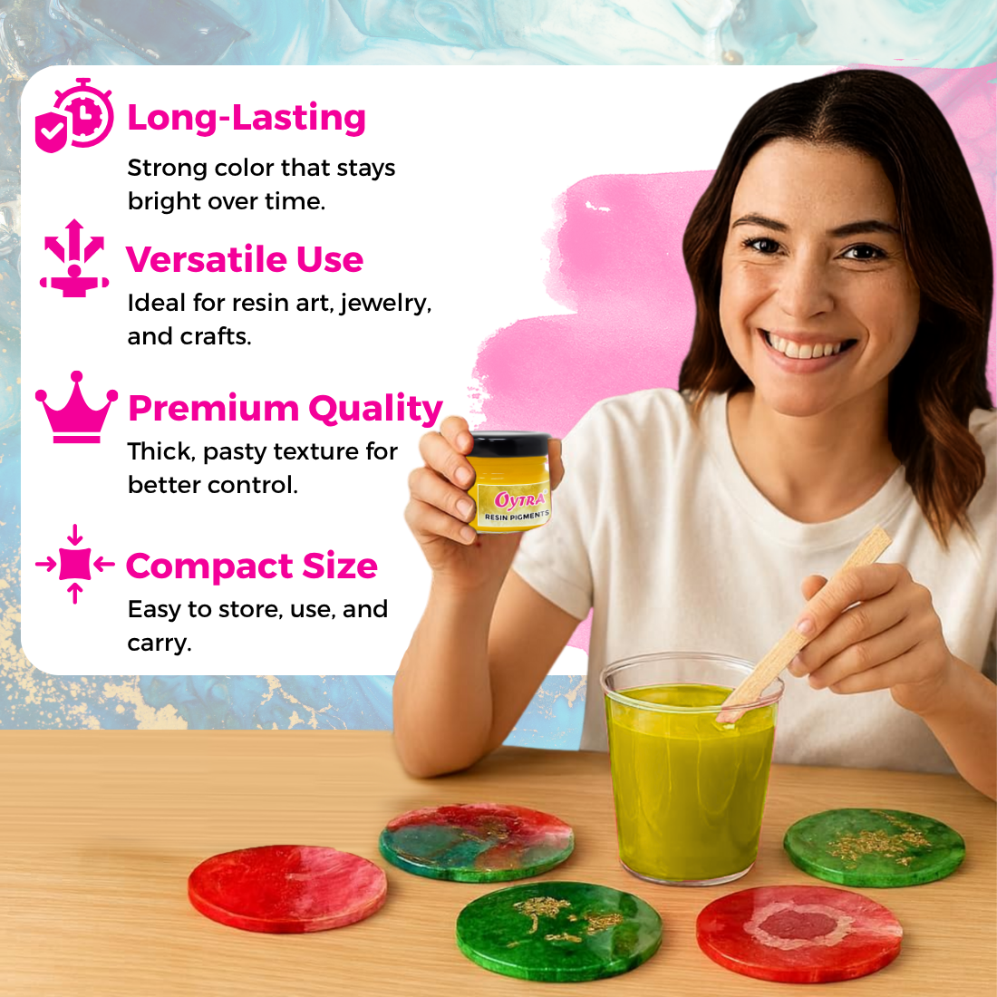 Resin Art Pigment Set of 6 - 20g Each