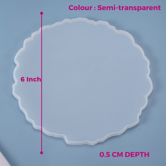 6" Big Agate Coaster Resin Mould