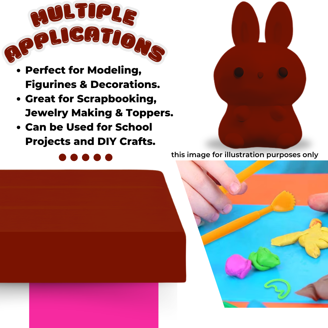 500g Polymer Clay SIGNATURE Series (01 Maroon Red)