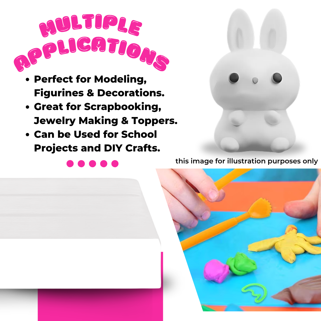 500g Polymer Clay SIGNATURE Series (24 Pure White)