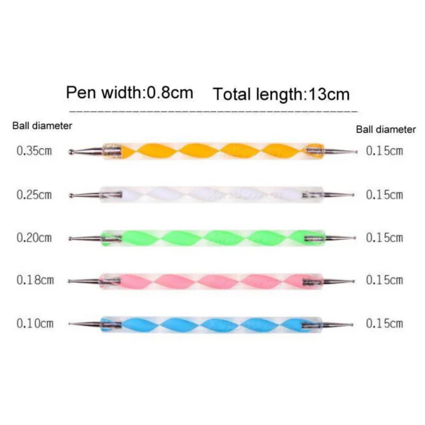 Embossing Stylus Dotting Tool 12 Packs of 5 Pcs