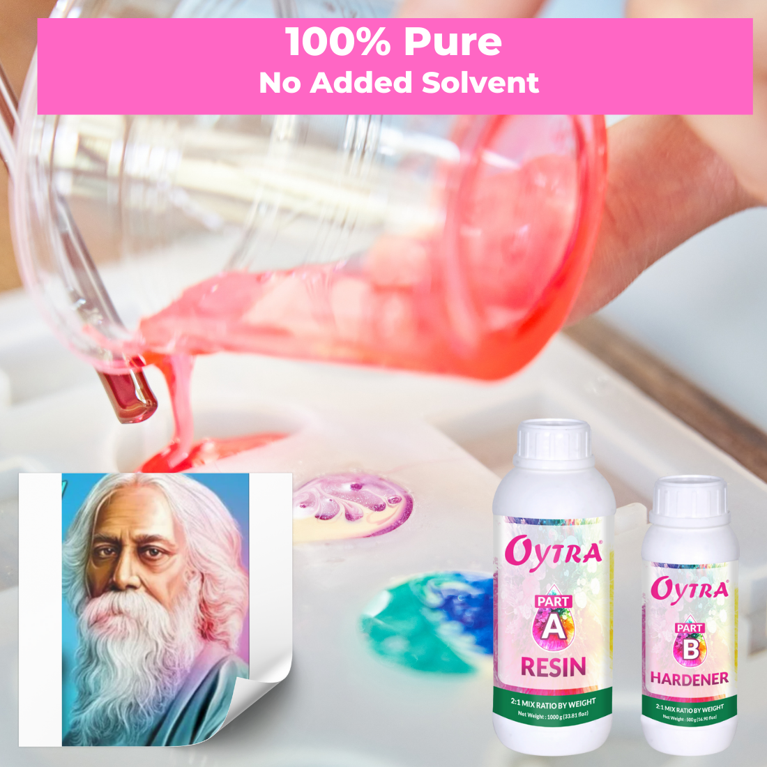 4 x 1.5Kg 2:1 Art Resin Liquid with Hardener