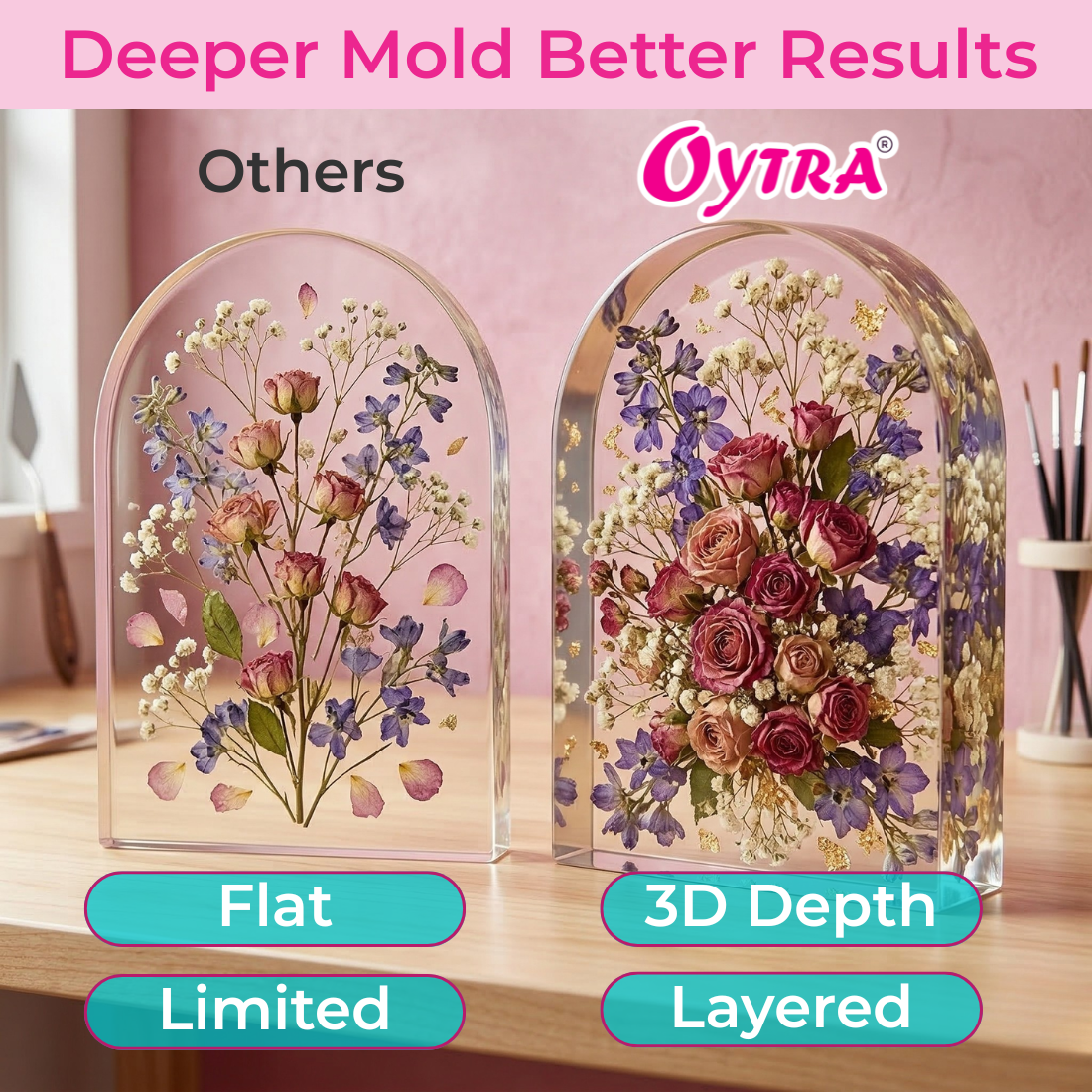 Resin Art Mould Deep Oval For Keepsake