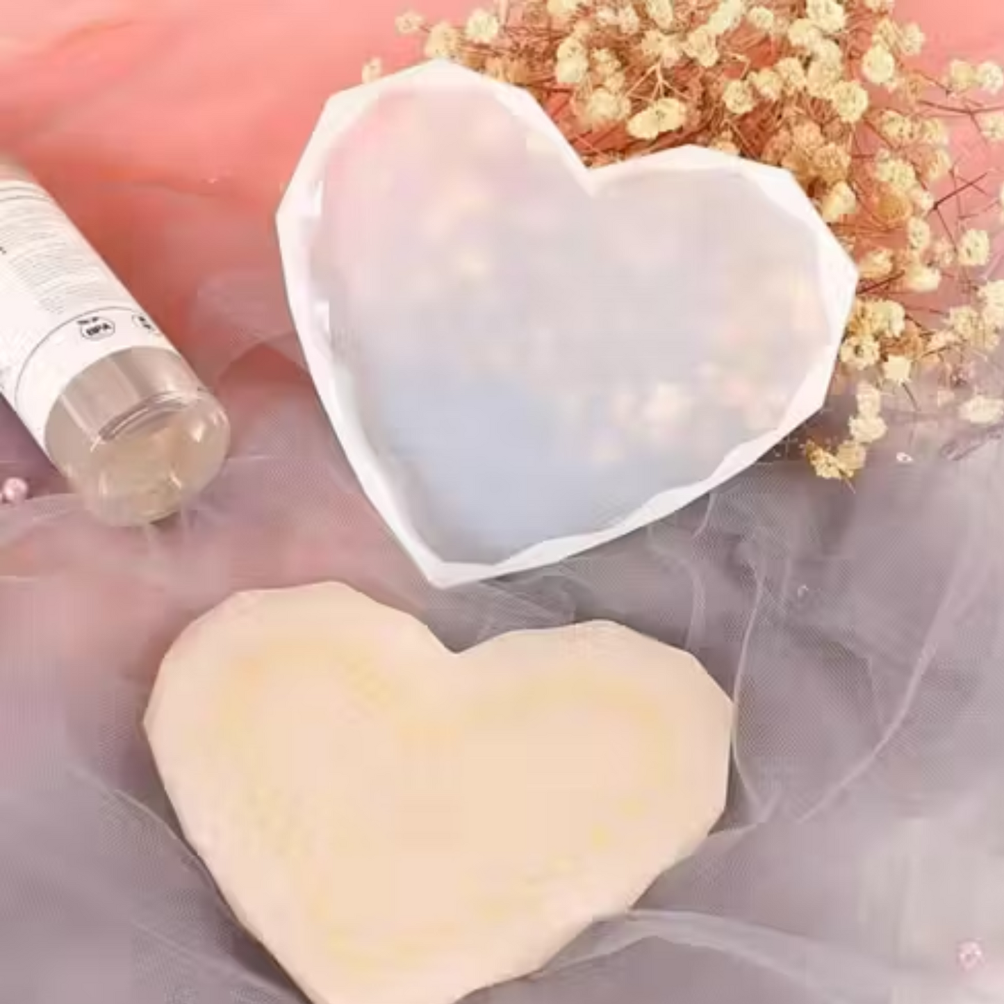 5 Inch Diamond Heart Resin Mould
