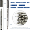 Fineliner Black Pens 9 Sizes 0.05mm to 0.8mm