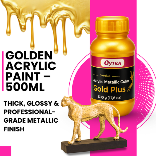 500 Grams Metallic Acrylic Paint (Gold)