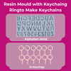 Resin Alphabet &amp; Number Silicone Mould with Keyrings (RESINKIT-08)