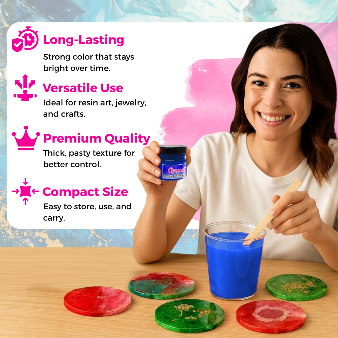 Resin Art Pigment Set of 5 - 20g Each